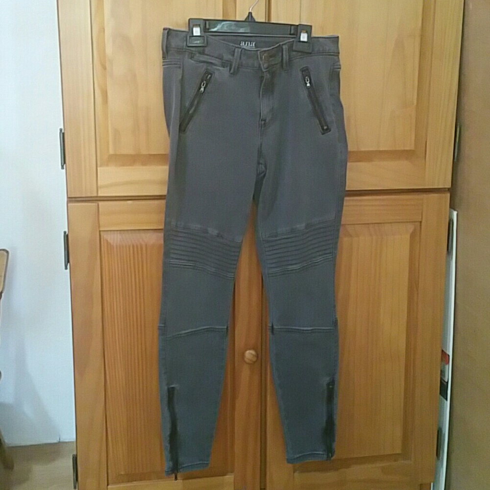 Charcoal rock star jeans